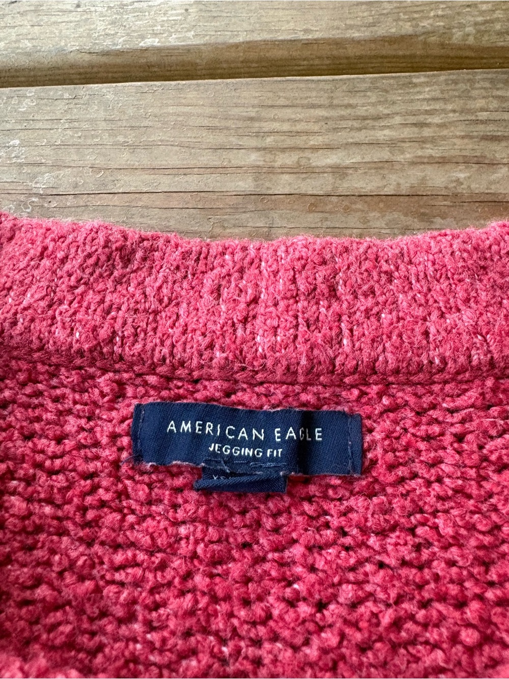 American Eagle Outfitters Coral Pink Crewneck Sweater
